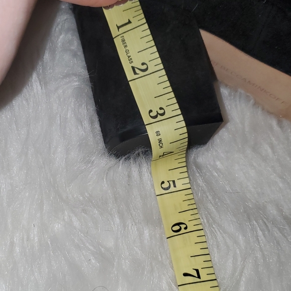 Rebecca Minkoff S. 7.5 Black Suede Chunky Heel - Picture 7 of 8